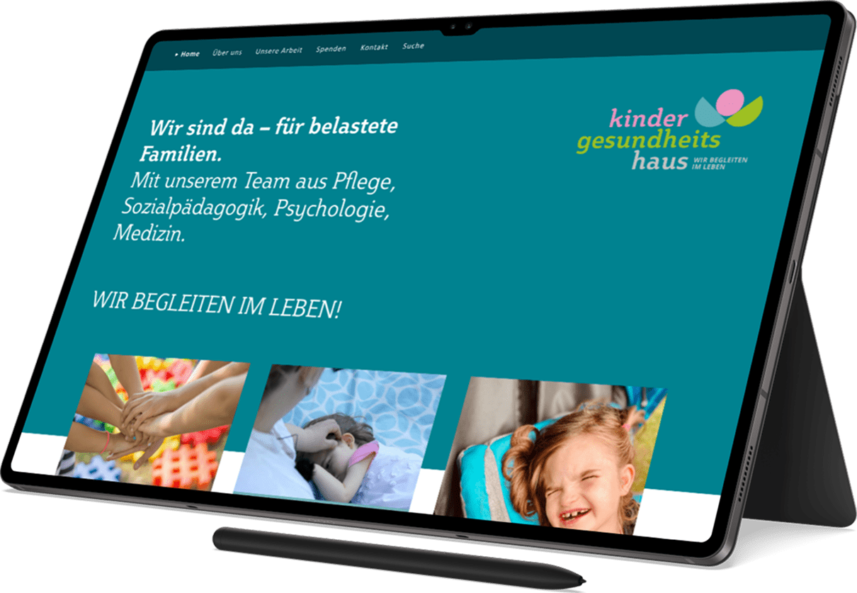 Mockup Referenz Website Kindergesundheitshaus