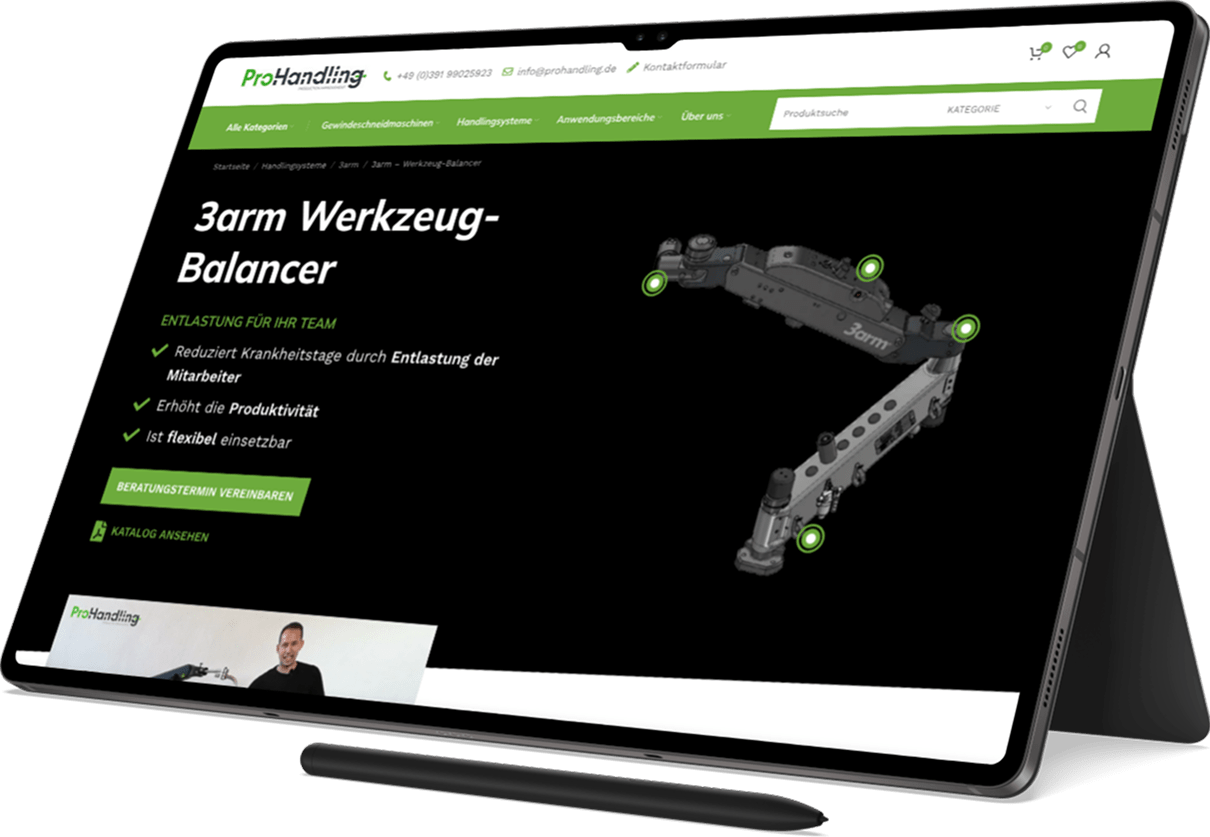 Mockup Referenz Website ProHandling