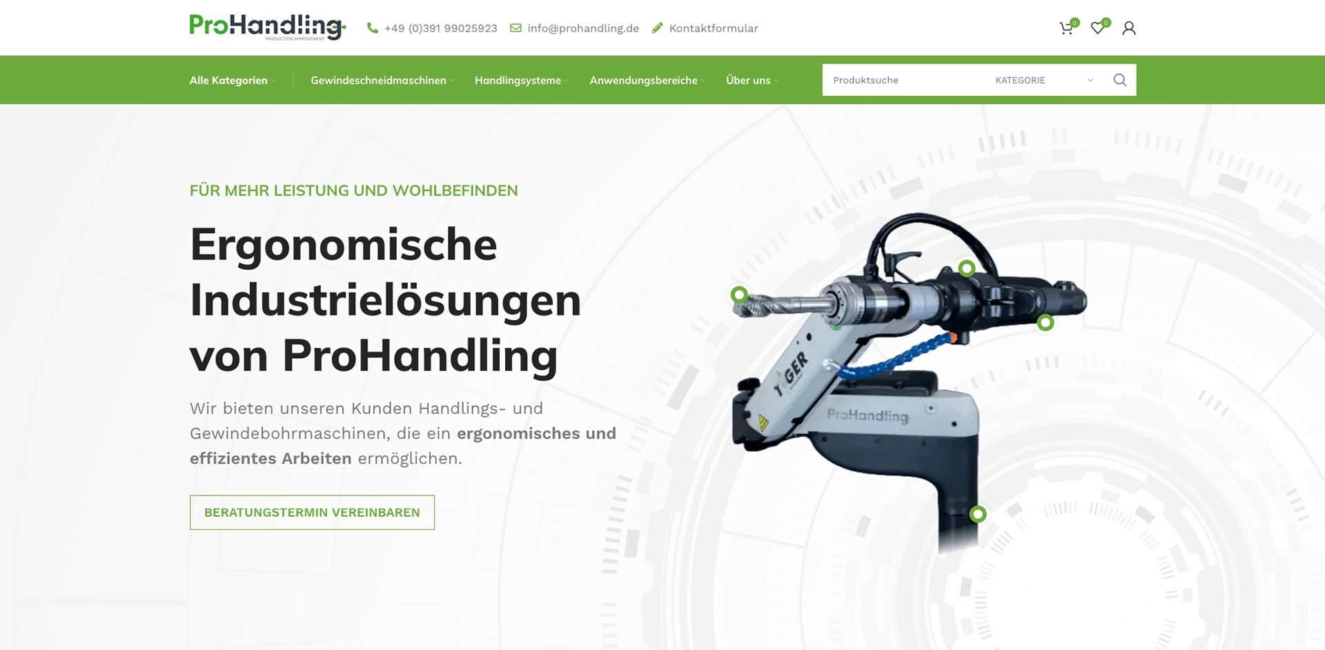 ProHandling Website Referenz