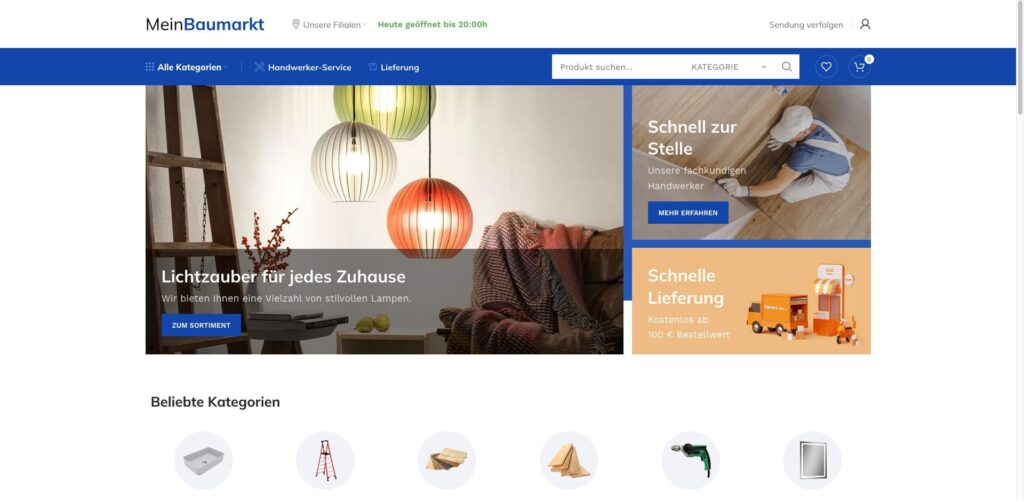 Baumarkt Website Referenz
